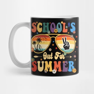 Retro Last Day of School's Out For Summer Teacher Mug